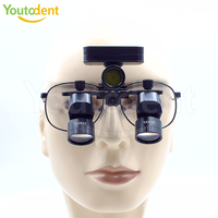 Loupes binoculaires ergonomiques chirurgicales dentaires en promotion, grossissement 5X, lumière LED, distance de travail réglable, matériau métallique