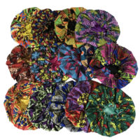 Motif africain imprimé Ankara Bonnet double couche Satin Grand Turban pour femmes Chapeau de nuit en soie Cheveux pour femmes Fêtes de nuit