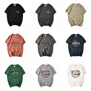 Best-selling American men's designer clothing cotton custom T-shirt Casual vintage pattern T-shirt Alphabet print men's T-shirt