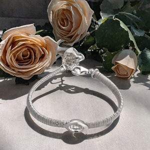 SHREE JAIPUR SILVER สร้อยข้อมือเงินชุบเงินรูปหัวใจพีชหวานประดับเพชรซิร์คอน 25 กรัม ของขวัญอเนกประสงค์สำหรับเพื่อนสนิท แฟนสาว เทศกาลฉีซี - Product Image 3