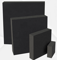Feuilles, rouleaux et bandes en acrylique noir personnalisables, résistantes à la chaleur et au feu, pour joints, avec épaisseur et dimensions ajustables
