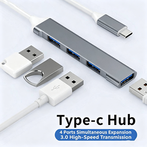 Type-C USB 3.0 4-Port Docking Station Expander Converter Hub Multi-Function Adapter Flash Drive Connector for <strong>Phones</strong> Laptop - Product Image 2