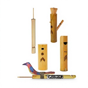 Flauta para Aves y Llamador de Ranas de Bambú Amargo de Grado Profesional, Instrumento Musical Educativo para Llamadas de Aves y Uso en Actuaciones - Tamaños de 12-26 cm - Product Image 1