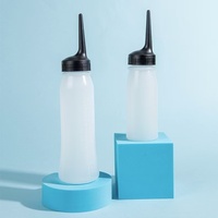 150ml 250ml HDPE plastique cheveux huile colorant facile à presser applicateur bouteille d'emballage avec bec pointu bouchon de distribution