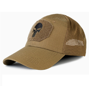 BH04 KHAKI SKULL Head Camo Baseball Hat Tactics Cs Fans Magic Stick Duck Beak Hat Outdoor Fishing Sun Protection <b>Sunscreen</b> Hat - Product Image 5