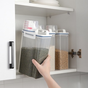 Boîte de rangement pour riz créative de 2 kg, transparente, compatible micro-ondes, récipient alimentaire Astic, boîte de rangement pour céréales pour la cuisine - Product Image 5