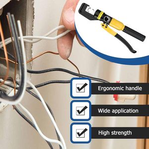 คีมไฮดรอลิกแบบแมนนวลสำหรับย้ำสายเคเบิล  ขนาดเมตริก ผลิตจากเหล็ก  สำหรับช่างไฟฟ้า  ความแข็งสูง พกพาสะดวก ทนทาน - Product Image 4
