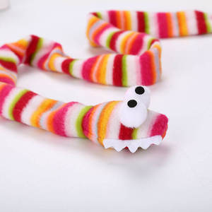 Cartoon Cute Snake Shape <b>Plush</b> Pet Toy Interactive Movement Plastic <b>Cat</b> Teaser Playing Wand for Pets and Children - Product Image 6