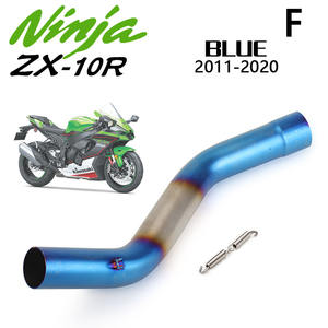 Per Kawasaki NINJA ZX-10R ZX10R 2011-2020 di scarico per moto modifica slip on tubo <span class=keywords><strong>blu</strong></span> inossidabile 51mm collegamento centrale tubo di <span class=keywords><strong>fuga</strong></span> - Product Image 2