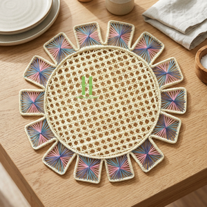Napperons en corde de papier, prix de gros, tailles personnalisables, variété de couleurs, pour la décoration de table à manger, décoration de table de Noël - Product Image 1