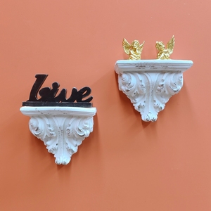 INNOVAHOME listo para enviar granja estilo rural <span class=keywords><strong>blanco</strong></span> antiguo estante colgante decorativo montado en la pared estante organizador flotante S/2 - Product Image 1