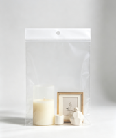 Sacs en plastique BOPP personnalisés avec logo, auto-adhésifs, pour bougies, cadres photo, cadeaux et artisanat