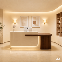 Ensemble complet de comptoirs de réception haut de gamme en MDF pour magasins de vêtements, salons de beauté, bars et centres de bien-être