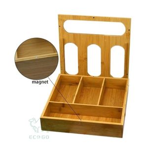Boîte de rangement pour collations en bambou classique avec couvercle, grande capacité, multifonctionnelle pour la table à manger et le garde-manger - Product Image 4