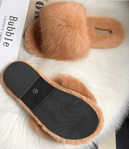 <span class=keywords><strong>Ciabatte</strong></span> <span class=keywords><strong>Nere</strong></span> all'Ingrosso, Calzature da Interno in PVC, Pantofole con Pelliccia - Product Image 6