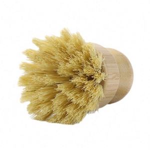 Wholesale Durable Mini Dish <b>Brush</b> Eco Friendly Bamboo Cleaning Scrubbers for Kitchen - Product Image 6