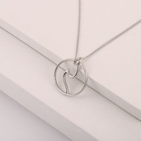 Collier Vague Océanique en Argent Sterling, Bijou Thème Océan, Collier Ras du Cou Plage Surf pour Femme, Cadeau