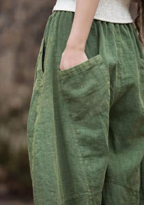 All'ingrosso estate nuovi <span class=keywords><strong>pantaloni</strong></span> da <span class=keywords><strong>donna</strong></span> alla moda Casual <span class=keywords><strong>oversize</strong></span> versatili in cotone e lino - Product Image 2