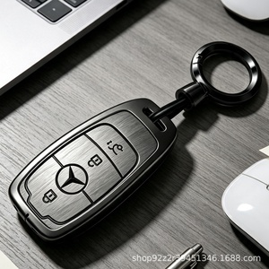 Housse de clé pour <span class=keywords><strong>Mercedes</strong></span> Benz |   Étui pour clé compatible avec les clés intelligentes de modèles CLS, CLK, AMG, GLC, GLK, GLE, GLS, ML, <span class=keywords><strong>SL</strong></span>, SLK, A, C, E, R, S, G - Product Image 1
