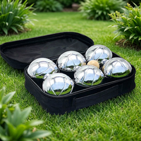 Jeu de boules de pétanque professionnel classique en acier inoxydable robuste avec sac de transport pour l'extérieur