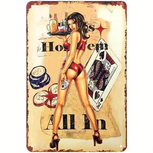 Retro Pin-up Girl Tin Art, Nostalgic <b>Wall</b> Decor with Vintage Bombshell Metal Sign, Ideal for Wedding Gift and Home Decoration - Product Image 2