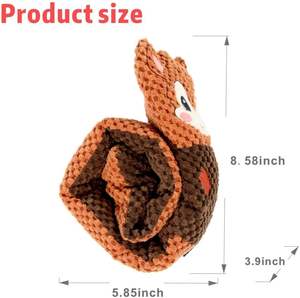 Juguete interactivo de peluche para mascotas, rompecabezas de bocadillos de zorro plegable, juguete para perros que emite sonido, adecuado para el entrenamiento instinto de forrajeo. - Product Image 3