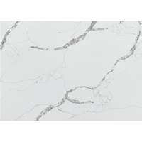 DCT CN7054 Dalle de quartz blanc gris perle délicat à veines fines, qualité supérieure moderne, panneau mural en pierre artificielle, plateau de table