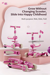 Trottinette pour enfants de haute qualité avec lumières LED, grandes roues, prix de gros abordable, trottinette à pousser pour enfant avec lumière, musique et siège - Product Image 2