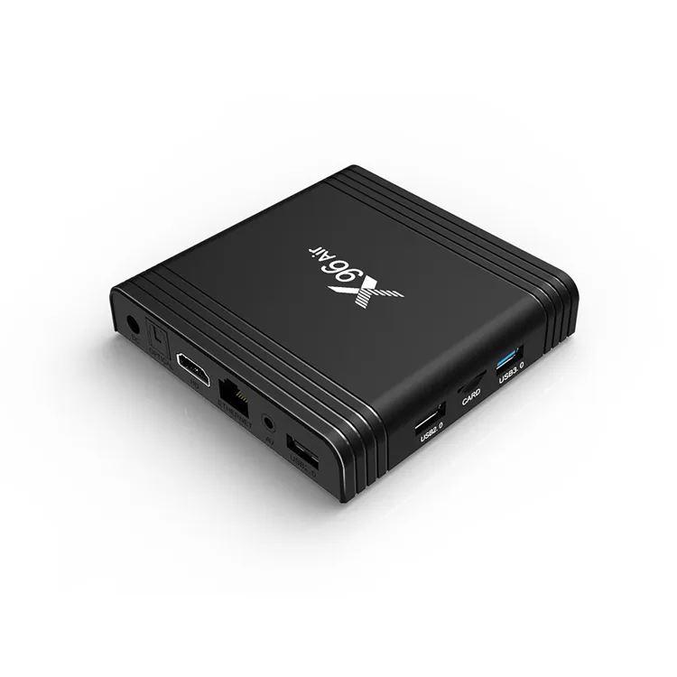 Amlogic <span class=keywords><strong>Chipset</strong></span> S905X3 Quad Core 4GB RAM 64GB ROM actualización de Firmware X96 inteligente Android 8K Android TV Box X96 aire