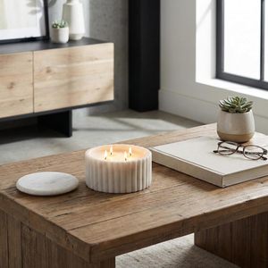Bougie pilier LED à la paraffine fonctionnant sur piles avec flamme 3D et fonction minuterie pour la décoration de la maison - Product Image 1