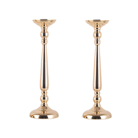 Support à bougies en métal doré personnalisé pour mariage, centre de table en argent pour arrangement floral avec bougies piliers pour la décoration intérieure