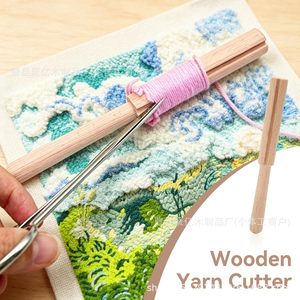 Wooden Embroidery <b>Thread</b> Cutting <b>Tool</b> Cotton Yarn DIY Craft Accessory For Rug Making Handmade - Product Image 4