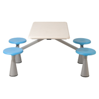 Ensemble de table et de chaises de salle à manger résistant aux intempéries, 4 places, pour l'intérieur et l'extérieur, pour la cuisine et la salle à manger