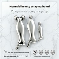 Outil de massage facial Gua Sha multifonctionnel en alliage de zinc transparent, en forme de poisson 3D, pour la maison