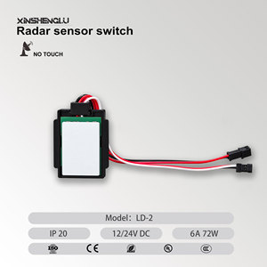 12V 24V 6A 72W Radar Hareket Sensörü Anahtarı 2m 120 ile °   LED Aynalar ve Ayna Dolapları için Algılama - Product Image 1