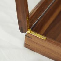 Boîte de rangement en bois personnalisée avec couvercle rabattable, boîte de présentation pour documents et bijoux, boîte en bois gaufré avec fermoir élégant