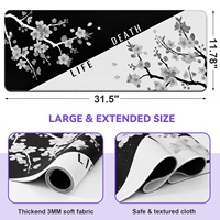 Tapis de souris personnalisable de haute qualité avec base en caoutchouc pour le jeu, impression par sublimation de couleur, design résistant à l'eau pour ordinateur