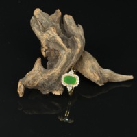 Bague en jadéite birmane naturelle de qualité A, vintage, ajustable, verte, pour femme, à porter au quotidien, cadeau (avec NGTC)