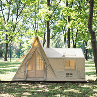 Tente à air d'aventure en tissu Oxford avec sol en PE haute densité Tente de camping gonflable portable imperméable pour l'évasion en montagne