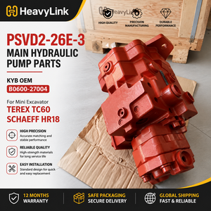 Pièces de pompe hydraulique principale PSVD2-26E-3 KYB OEM B0600-27004 pour mini-excavatrice Terex TC60 Schaeff HR18 - Product Image 2