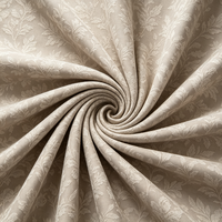Tissu Jacquard Brocart Teint 100% Polyester, Poids Moyen, Filtrant la Lumière, Largeur 98 pouces, pour Rideaux d'Appartement et Décoration Intérieure