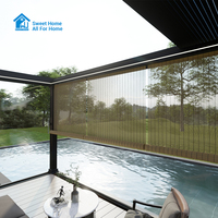 Pergola automatique de luxe Sweet Home en aluminium avec toit rétractable, gazebo imperméable, bioclimatique, LED, éco-responsable, pavillon lumineux