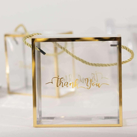 Boîte en plastique d'emballage Transparent PVC PET or estampage Bonbons Boîte d'emballage Boîte cadeau de mariage