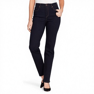 Jean vintage classique taille haute coupe droite Amanda pour femme Gloria Vanderbilt, délavage noir, longueur 32, lavable en machine, Spandex/Coton - Product Image 3