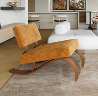Fauteuil de salon sans accoudoirs STG de style Wabi-Sabi européen et américain, en forme de luge créative, pour salon, hôtel, villa