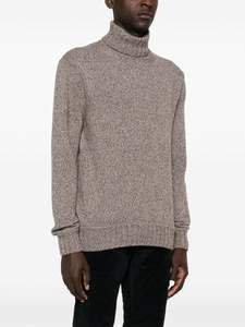 Personnalisé Standard Nouveau Décontracté Hommes Couleur Unie Tissage Uni Col Haut Pull À Manches Longues Pull À Col Haut - Product Image 5