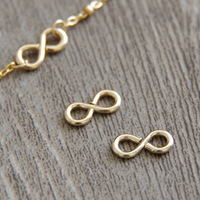 Anneau de fixation pour bijoux Permanet, en or 14K, pour bracelet et collier, fermoir infini inaltérable