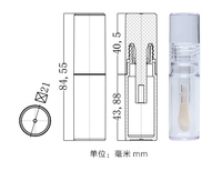 Emballage et logo personnalisés, tubes à gloss à lèvres ronds transparents de 8,5 ml, flacons vides pour gloss à lèvres, contenants pour blush, anticernes, rouge à lèvres