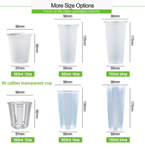 Vasos de Plástico PET Desechables Transparentes de Pared Simple con Logotipo Personalizado, 90 mm de Diámetro, 12oz, 16oz, 22oz, 32oz para Café Helado, Jugos y Bebidas Frías - Product Image 5