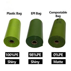 Sacs à crottes jetables PLA PBAT entièrement compostables, sacs à crottes pour animaux de compagnie biodégradables en amidon de maïs personnalisés - Product Image 3